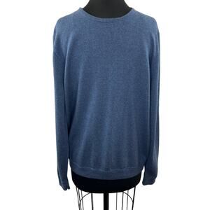 Nordstrom JWN Men's Blue Italian Merino Wool Crewneck Pullover Sweater Size XL